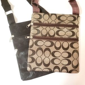 2 x BLACK BROWN GIRL KID GIFT MESSENGER PURSE BAGS